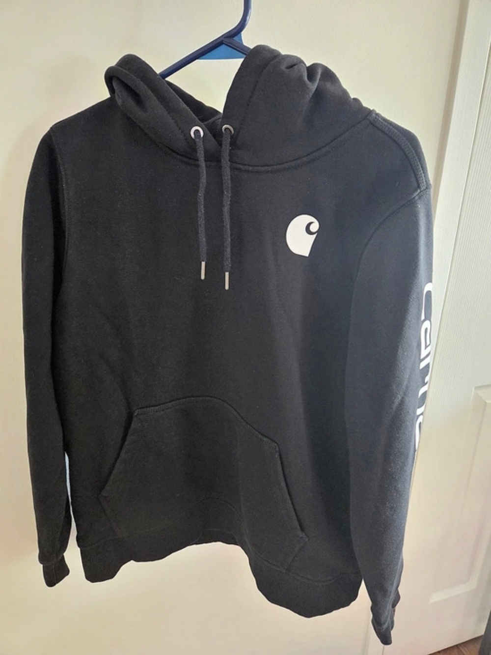 Carhartt Boys Graphic Logo Hoodie Black Size Large